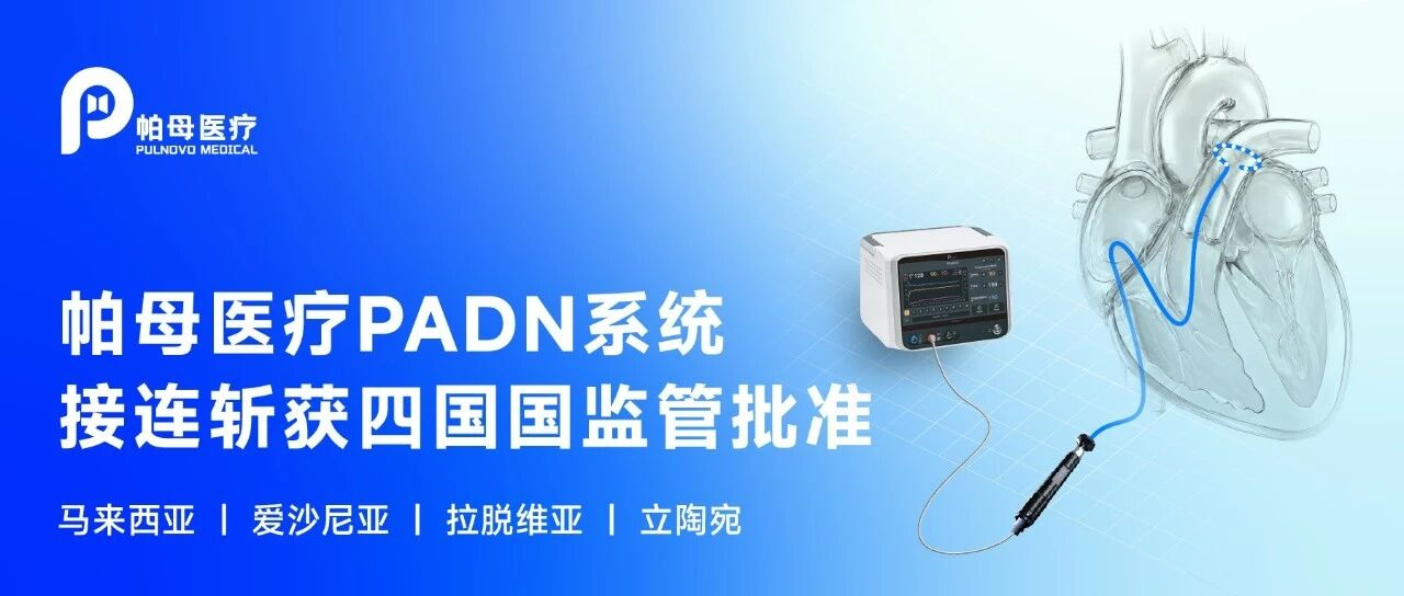 全球创新四国连批 | 帕母医疗PADN系统斩获马来西亚及波罗的海三国上市批准